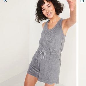 TERRY CLOTH GRAY ROMPER